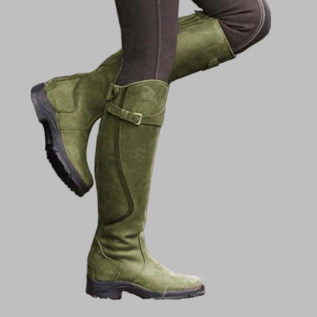 Women’s Outdoor Hiking High Boots with Belt