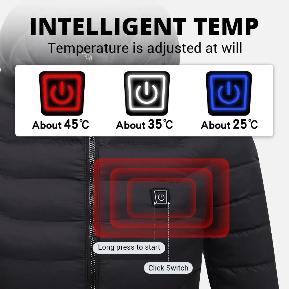 Cozy Thermal Heated Functional Warm Jacket for Cold Days