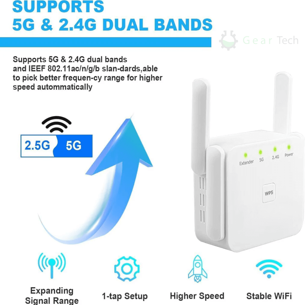 Universal Home WiFi Booster with Wide Coverage