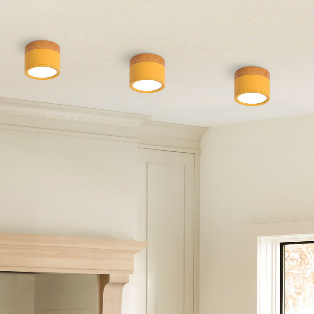 Compact functional round LED ceiling lamp - Ideal for hallways, entryways, and spaces