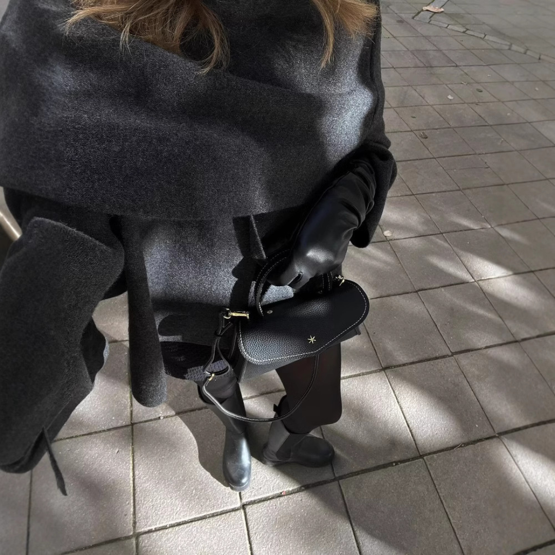 Women's Fashion Slip-on Asymmetrical Poncho for Winter Warmth