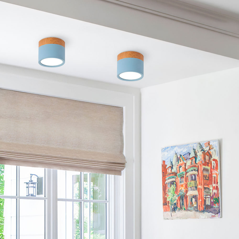 Compact functional round LED ceiling lamp - Ideal for hallways, entryways, and spaces