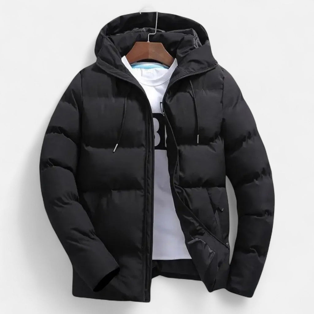 Men’s Stylish Timeless Layer Transitional Hooded Puffer Jacket for Cold Weather