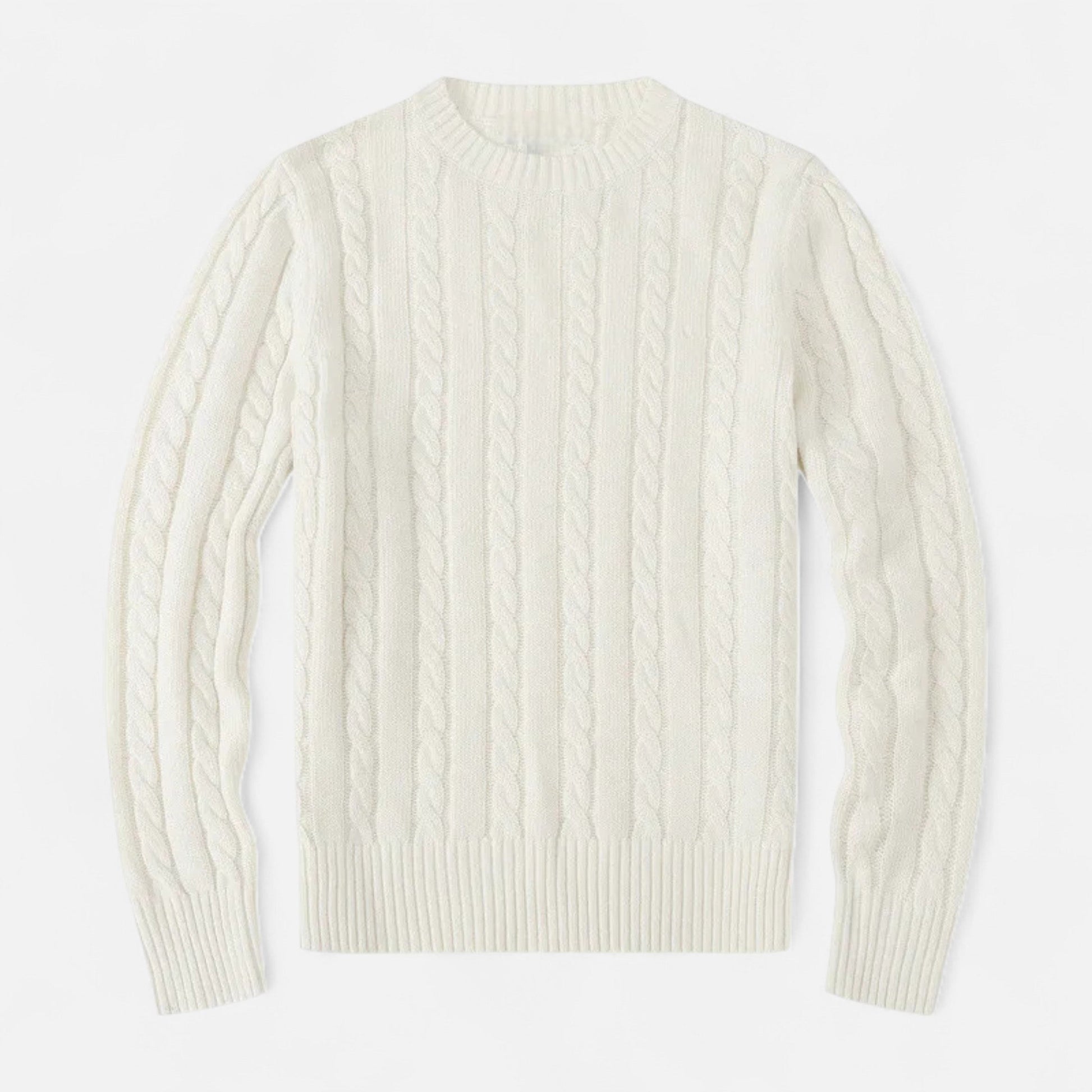 Men’s Classic Knitted Winter Sweater with Round Neckline Style