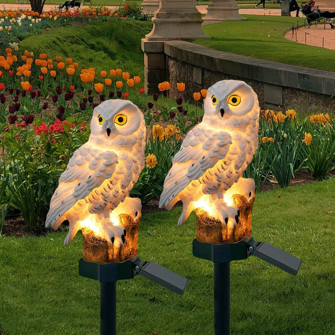 Solar Pathway Light Owl Garden Stake Outdoor Lamp - Image 2