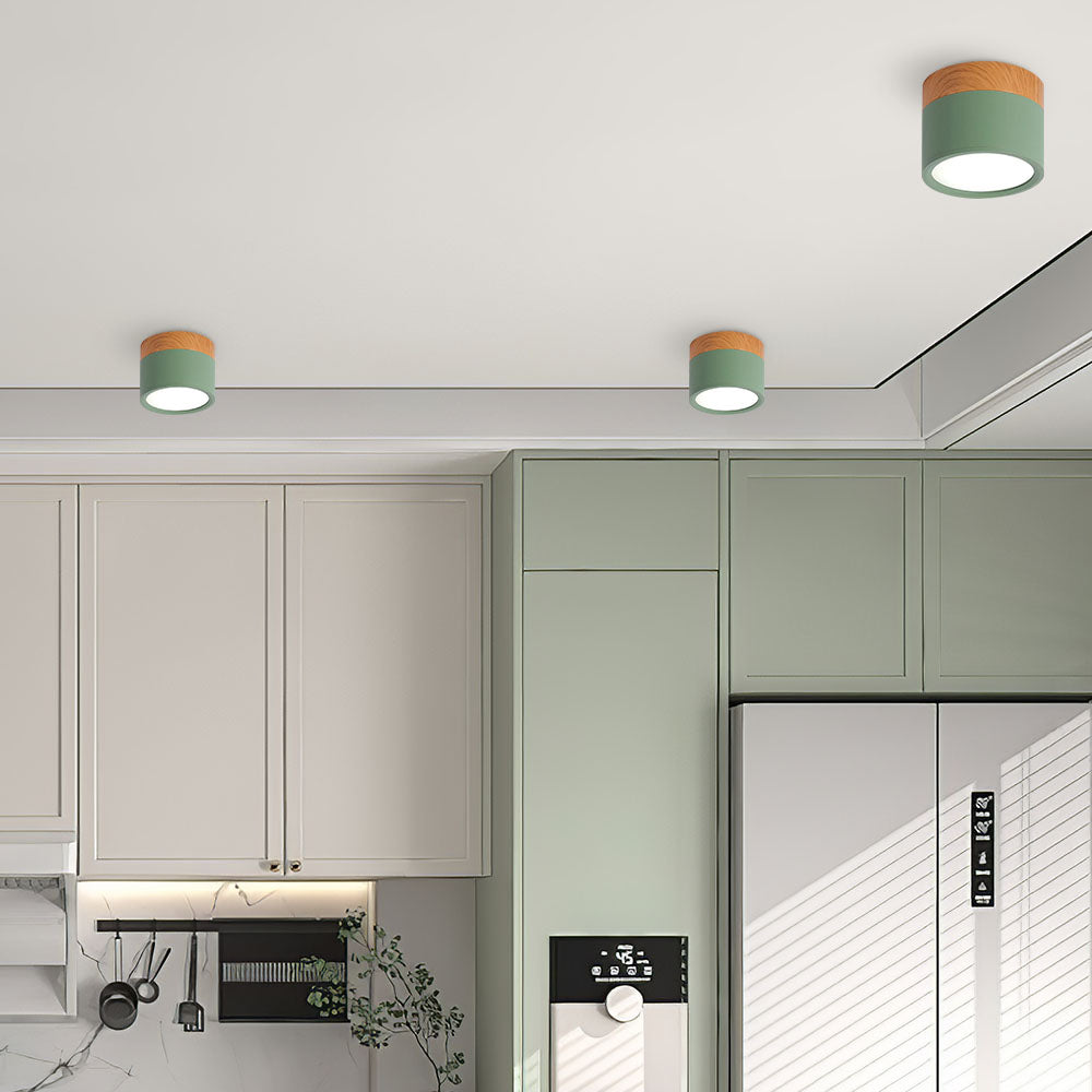 Compact functional round LED ceiling lamp - Ideal for hallways, entryways, and spaces