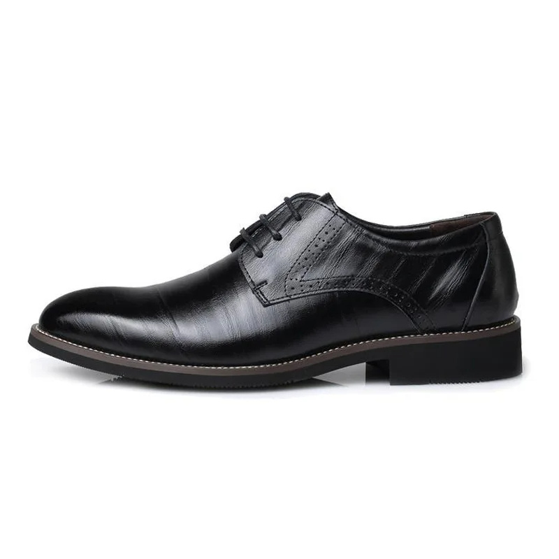 Men's Elegant Sleek Business Formal Shoes with Lace-Up Closure