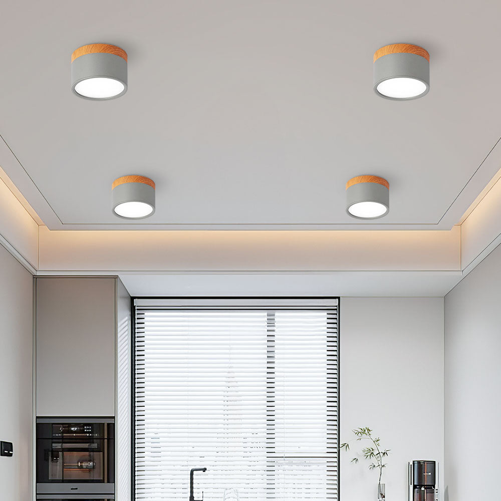 Compact functional round LED ceiling lamp - Ideal for hallways, entryways, and spaces