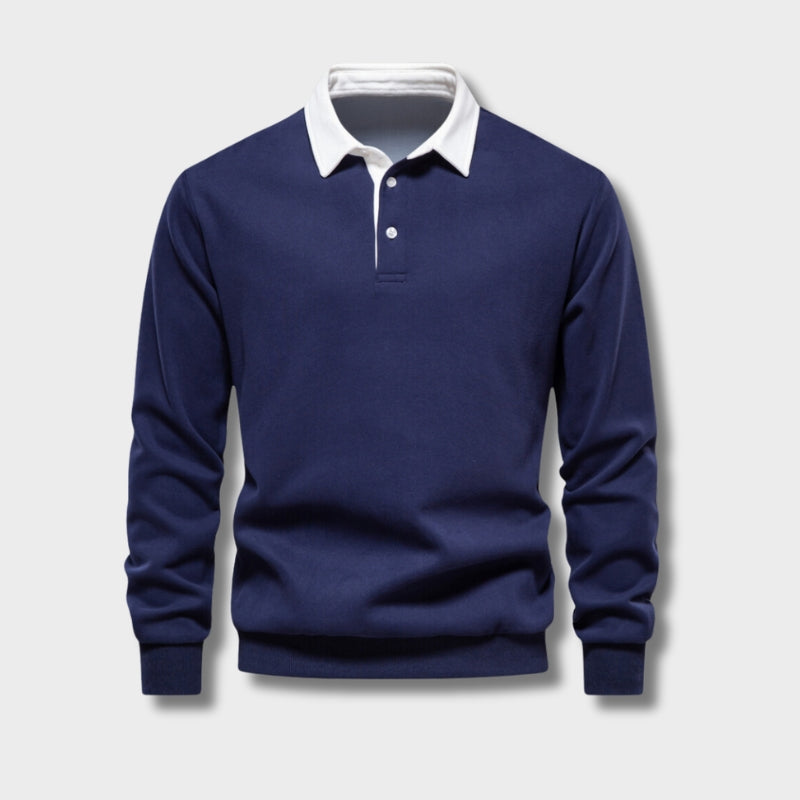 Men's Classic Versatile Polo Long-Sleeved Practical Sweater