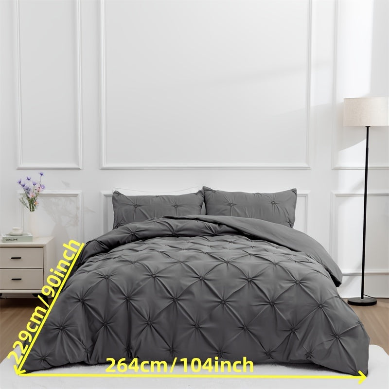 Duvet Cover Set | Quilted Texture | Breathable All-Season Comfort | Polyester - Image 23