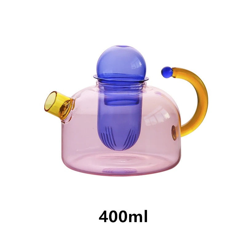 Modern Clear Tokyo Glass Teapot with Matching Cup