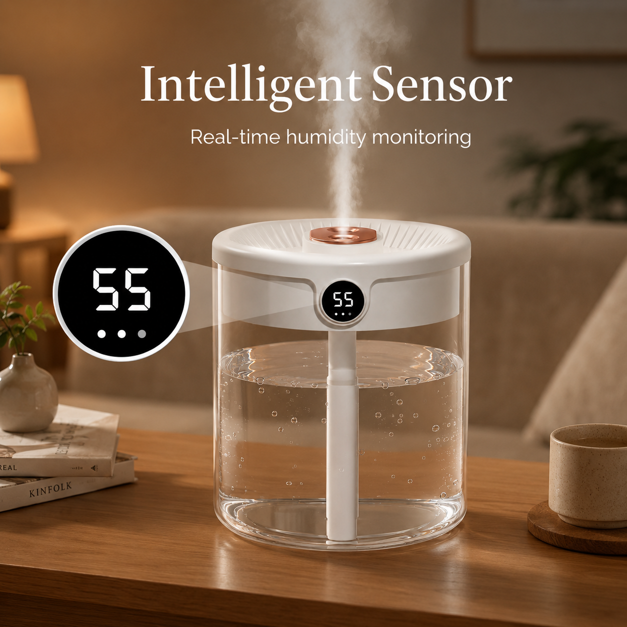 Ultrasonic Cool Mist Air Humidifier with Whisper Quiet Operation