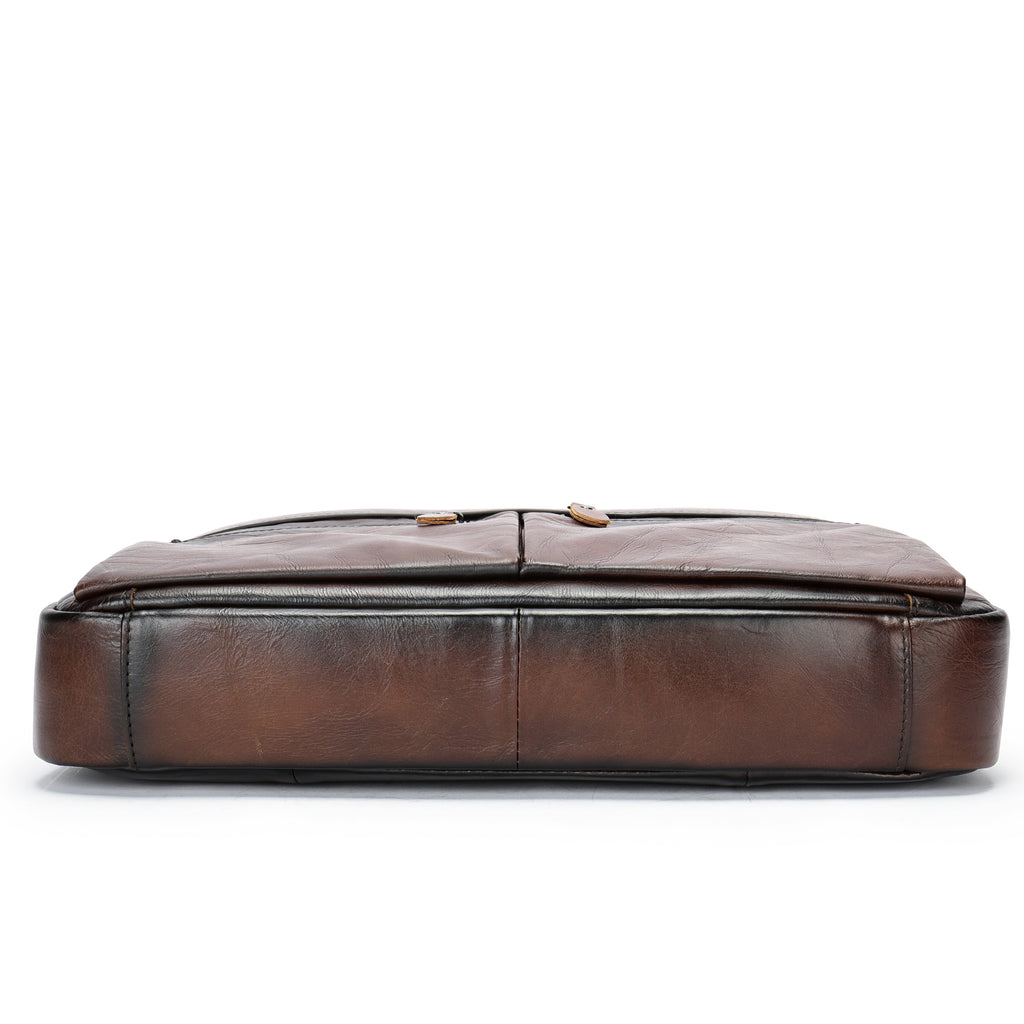 Men's Casual Leather Laptop Bag - Image 6