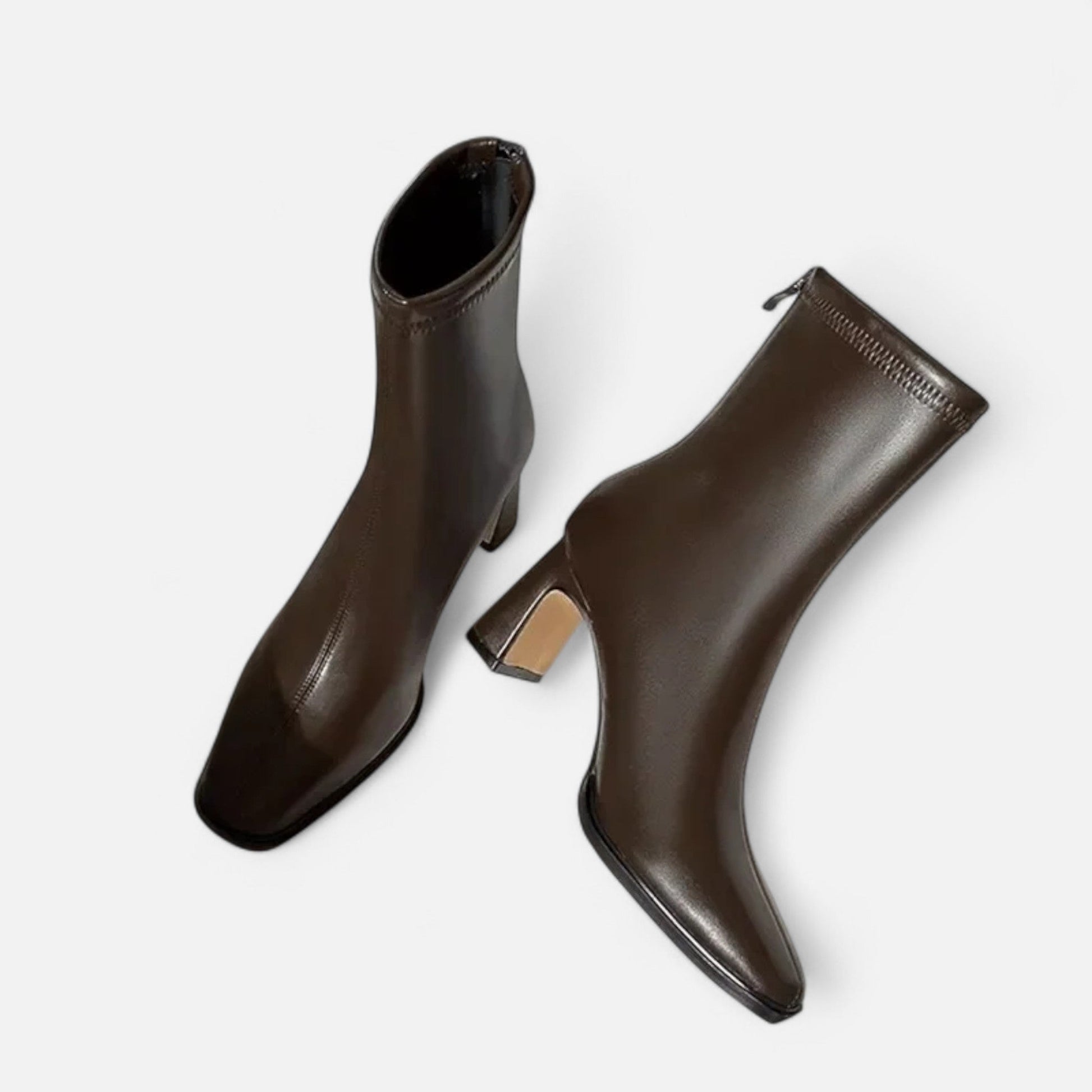 Women’s Classic Sturdy Thick Heel Square-Toe Ankle Boots