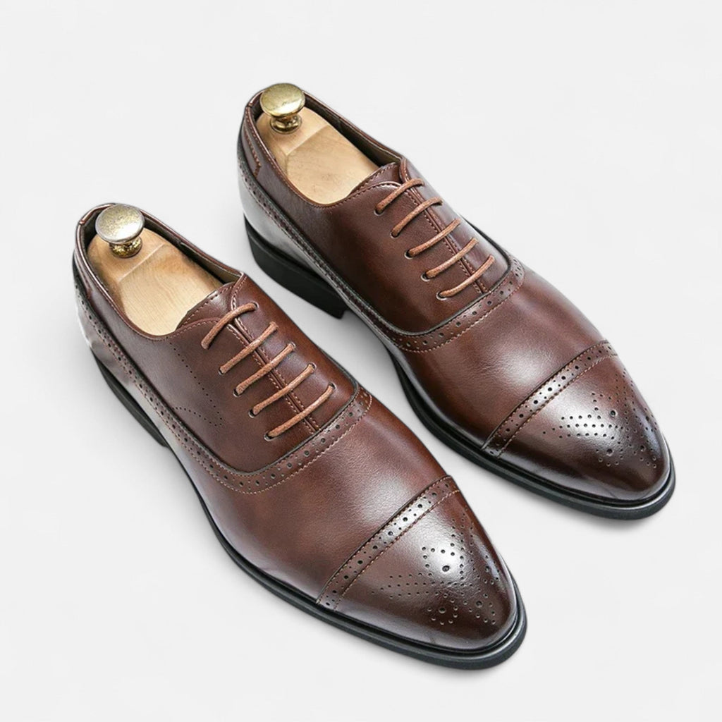 Men’s Statement Carved Formal Essential Shoes with Non-Slip Sole
