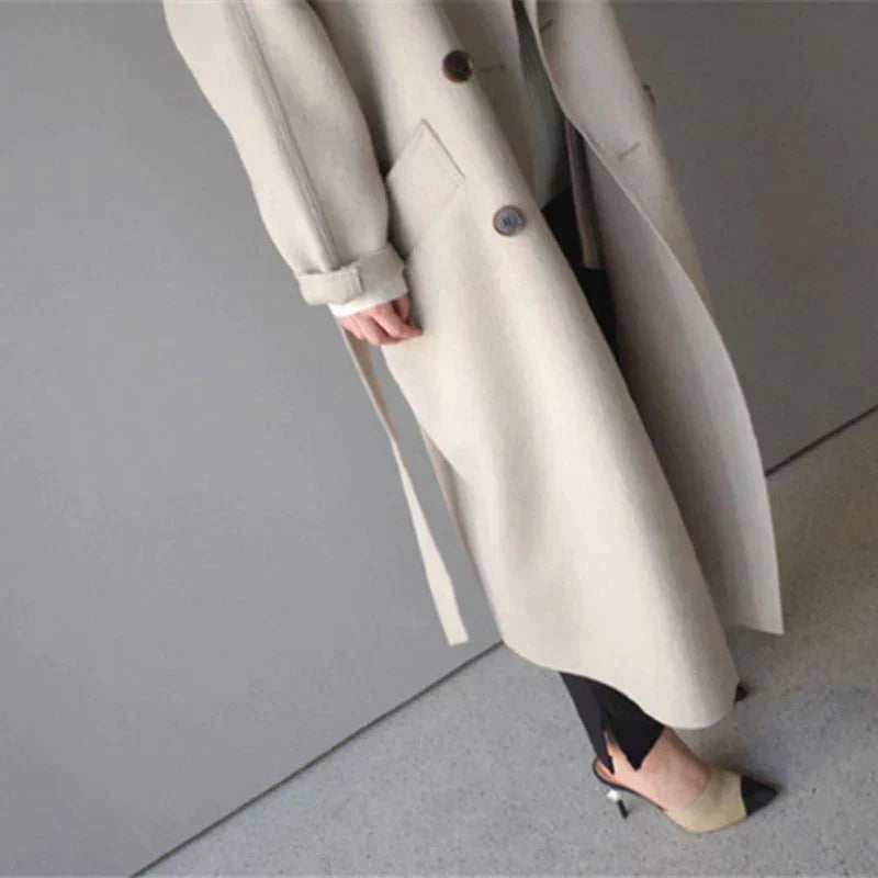 Women's Timeless Elegant Long Button Winter Coat