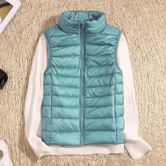 Minimalist Sleek Ultra Light Down Functional Vest for Women