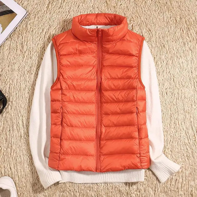 Minimalist Sleek Ultra Light Down Functional Vest for Women