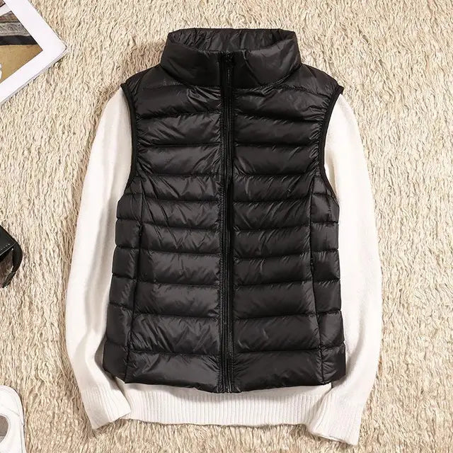 Minimalist Sleek Ultra Light Down Functional Vest for Women