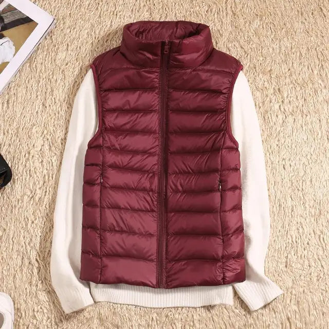 Minimalist Sleek Ultra Light Down Functional Vest for Women
