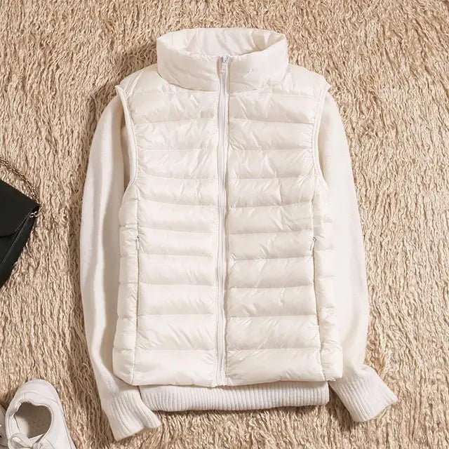 Minimalist Sleek Ultra Light Down Functional Vest for Women