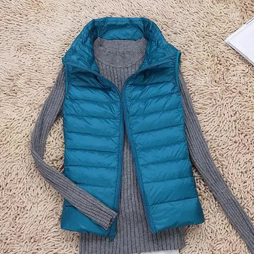 Minimalist Sleek Ultra Light Down Functional Vest for Women