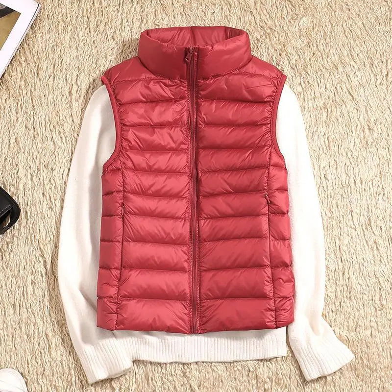 Minimalist Sleek Ultra Light Down Functional Vest for Women