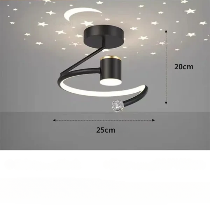 Modern Energy Saving LED Ceiling Light with Dimmable Starry Sky Effect