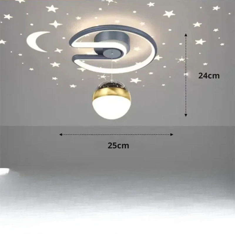 Modern Energy Saving LED Ceiling Light with Dimmable Starry Sky Effect