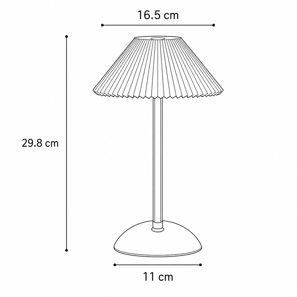 Brass Cone Fabric Table Lamp