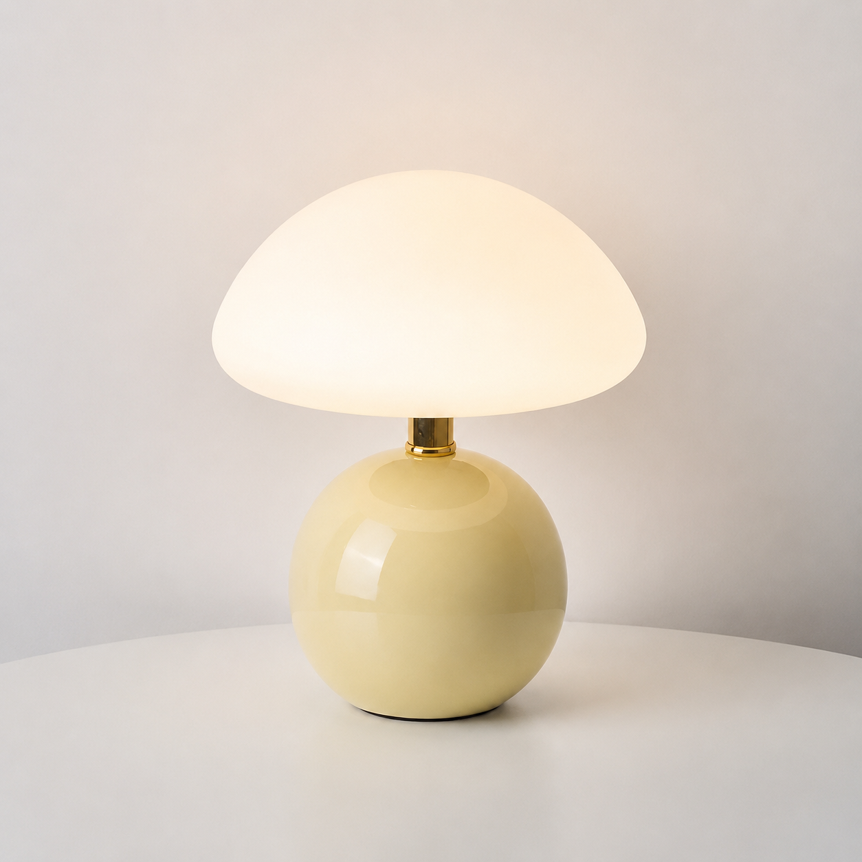 Mushroom Table Lamp with Ceramic Base