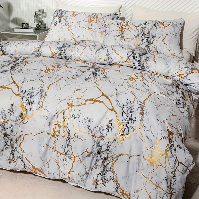Quilt Cover Set | Hot Stamped Texture | Stylish Bedroom Upgrade | Polyester - Image 29