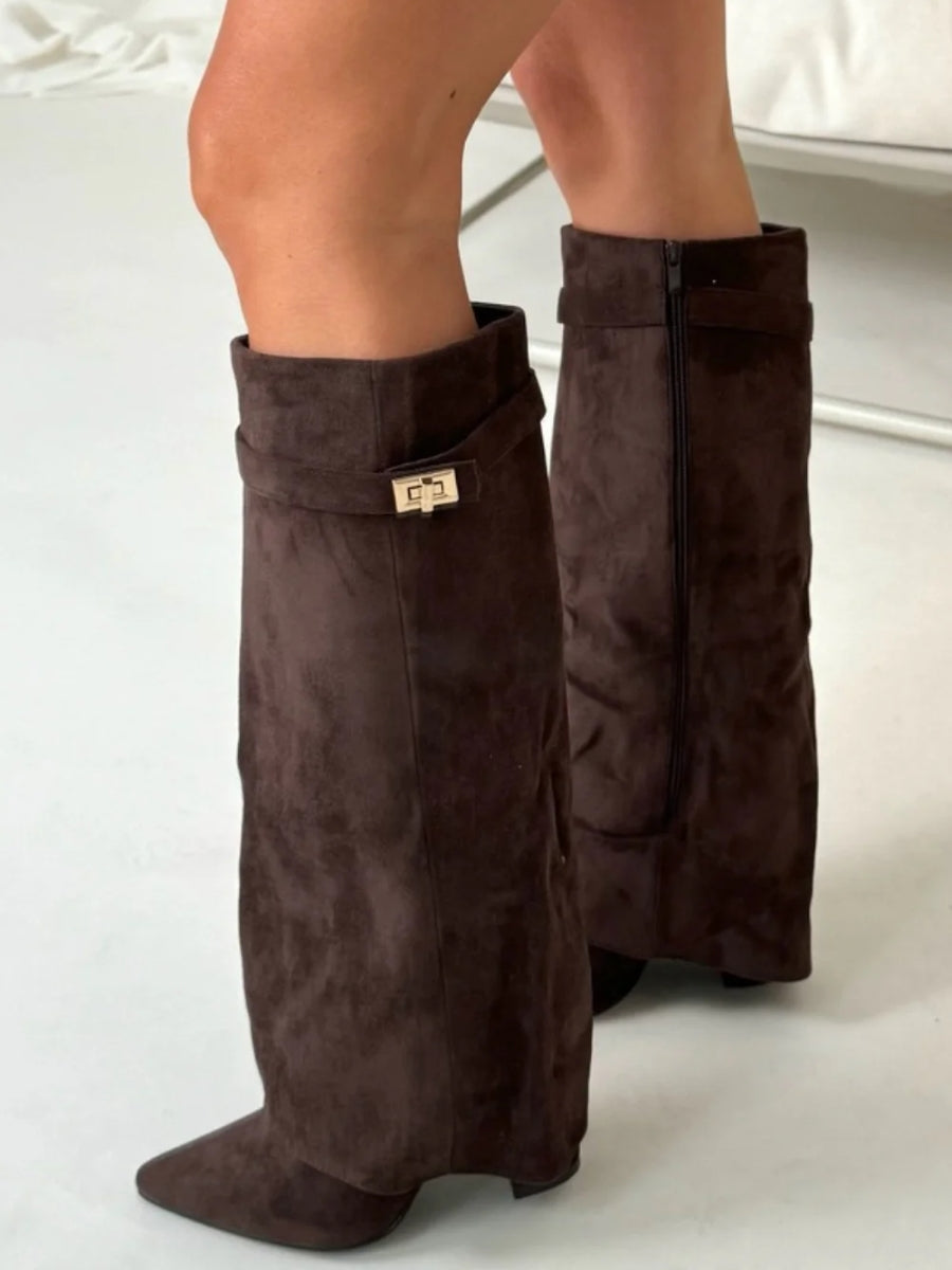 Women’s Timeless Non-slip Fashion High Buckle Boots