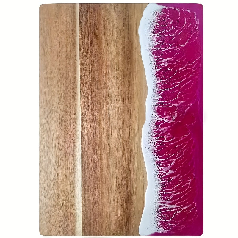 Charcuterie Board Ocean Resin Acacia Wood Cheese Serving Tray - Image 7