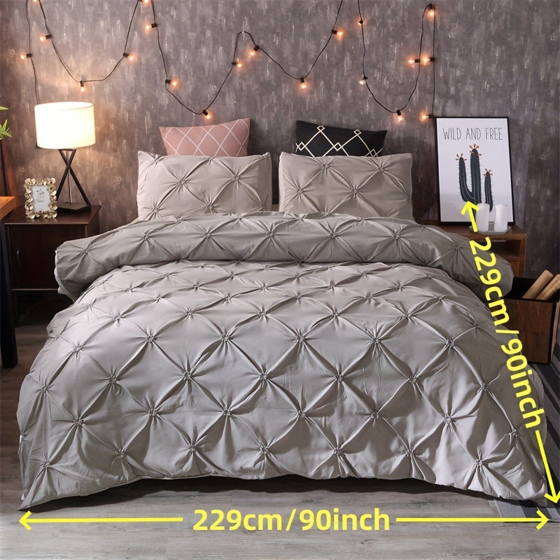 Duvet Cover Set | Quilted Texture | Breathable All-Season Comfort | Polyester - Image 25