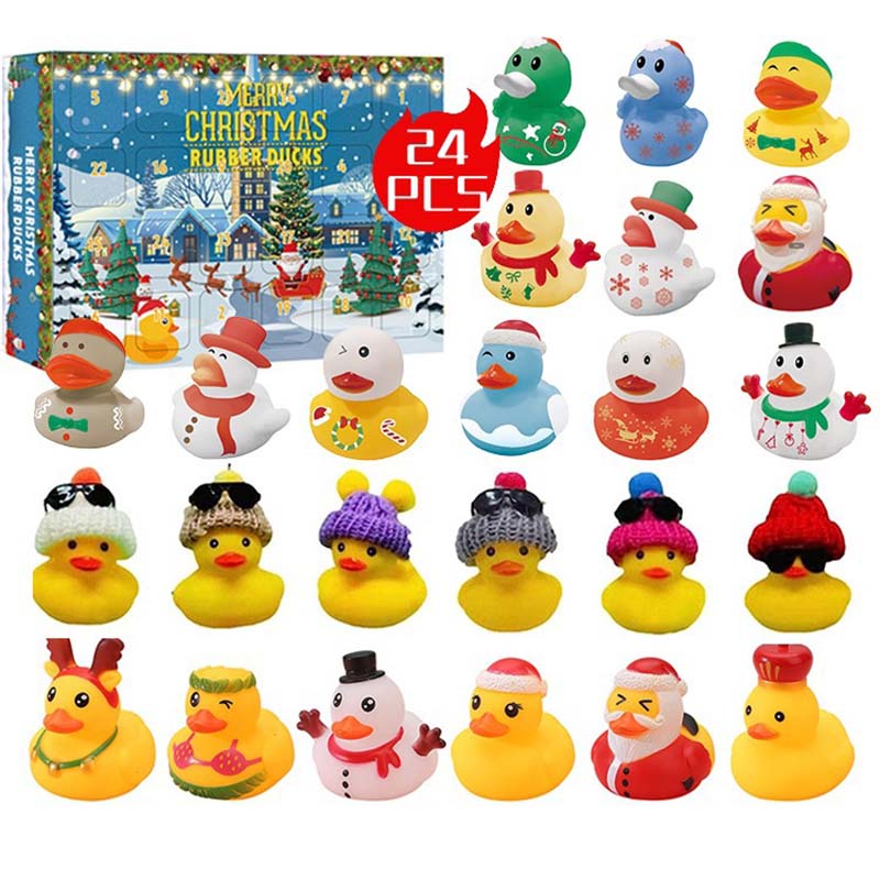 24 Piece Rubber Duck Advent Calendar Christmas Countdown