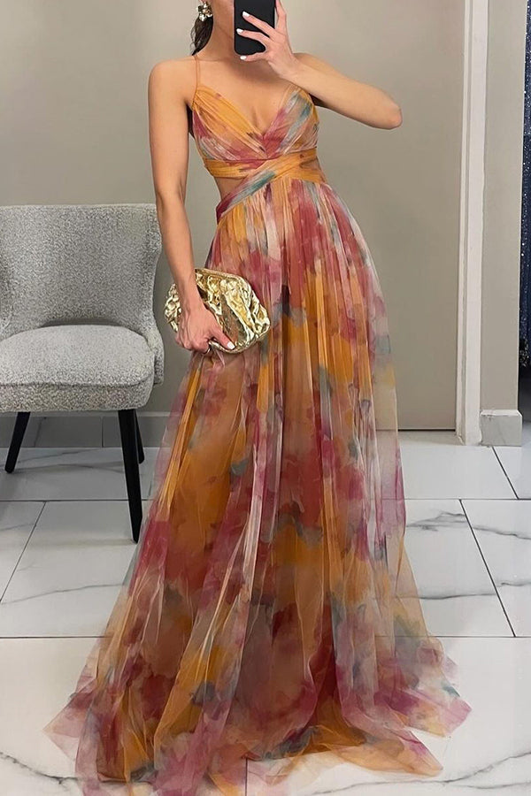 Women's Breathable Flattering Floral Maxi Dress