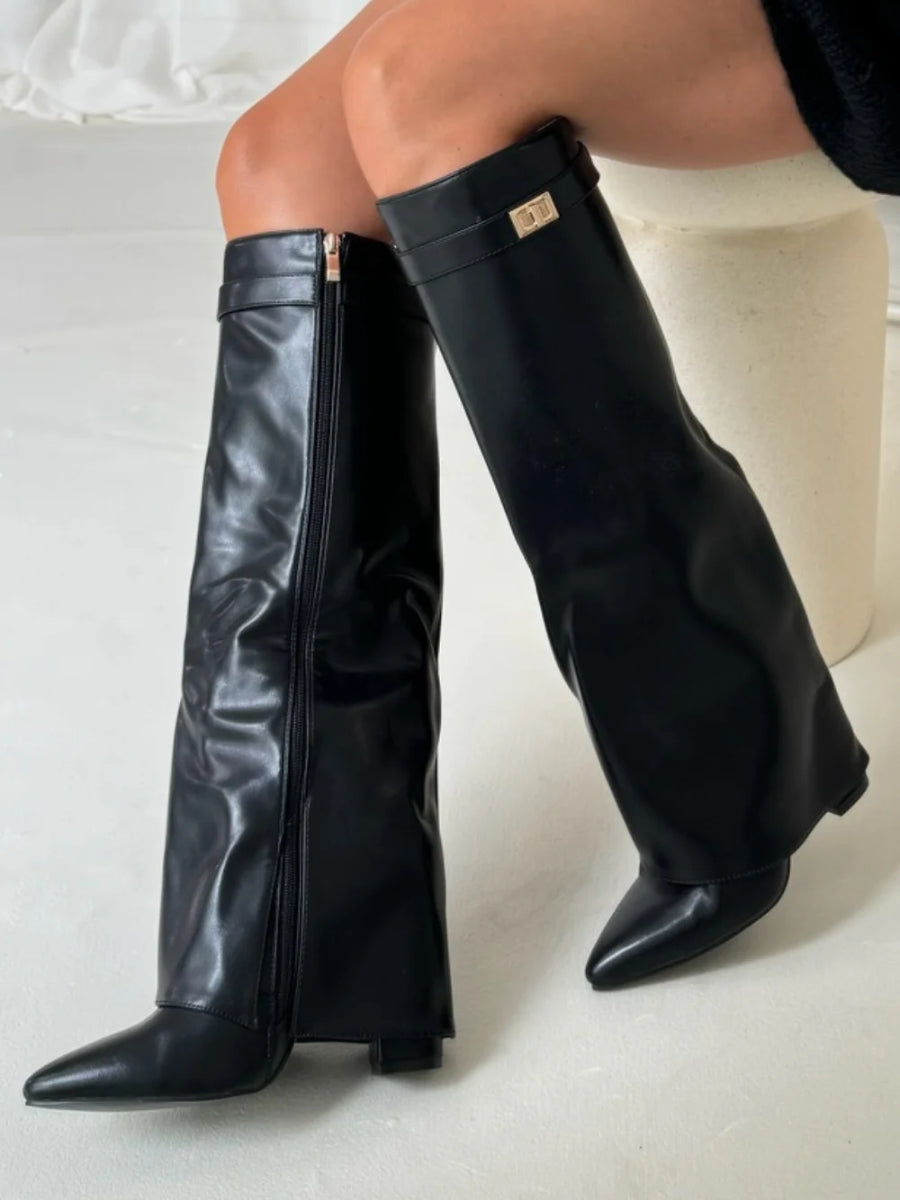 Women’s Timeless Non-slip Fashion High Buckle Boots