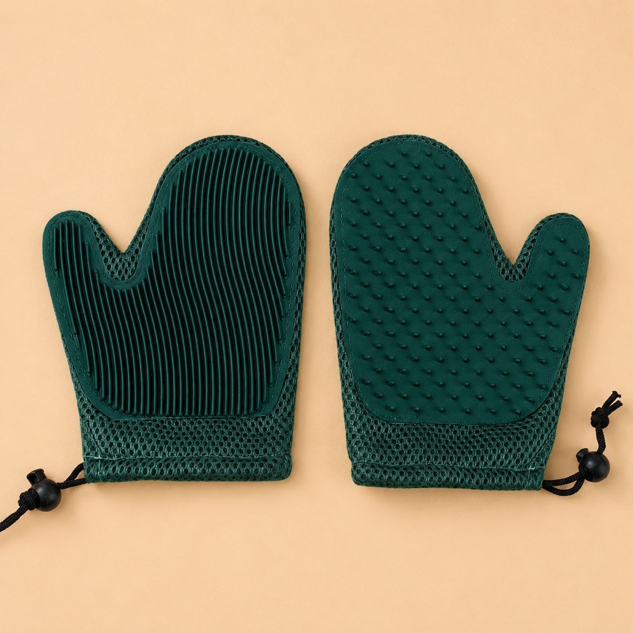2-in-1 Pet Grooming Gloves for Cats and Dogs