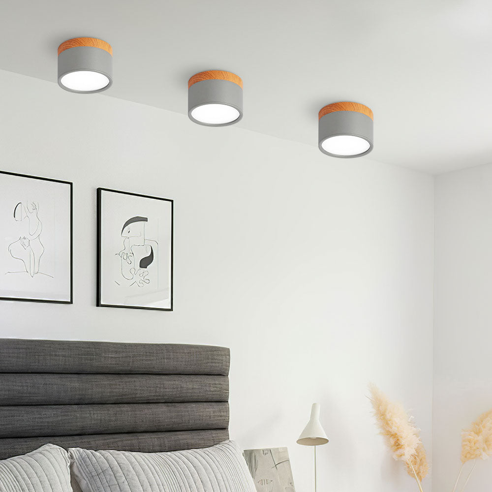 Compact functional round LED ceiling lamp - Ideal for hallways, entryways, and spaces