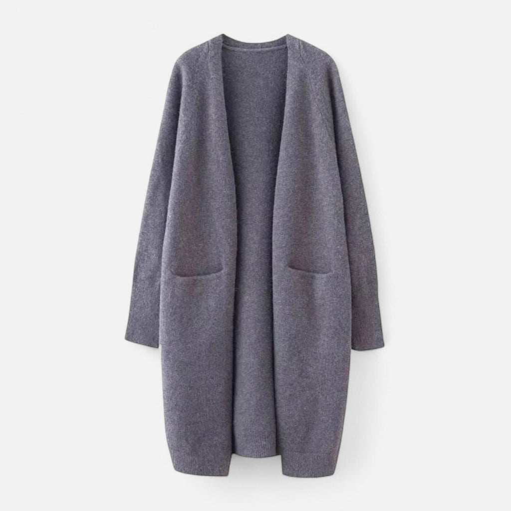Women’s Casual Elegance Thick Layering Knit Warm Cardigan with V-Neckline