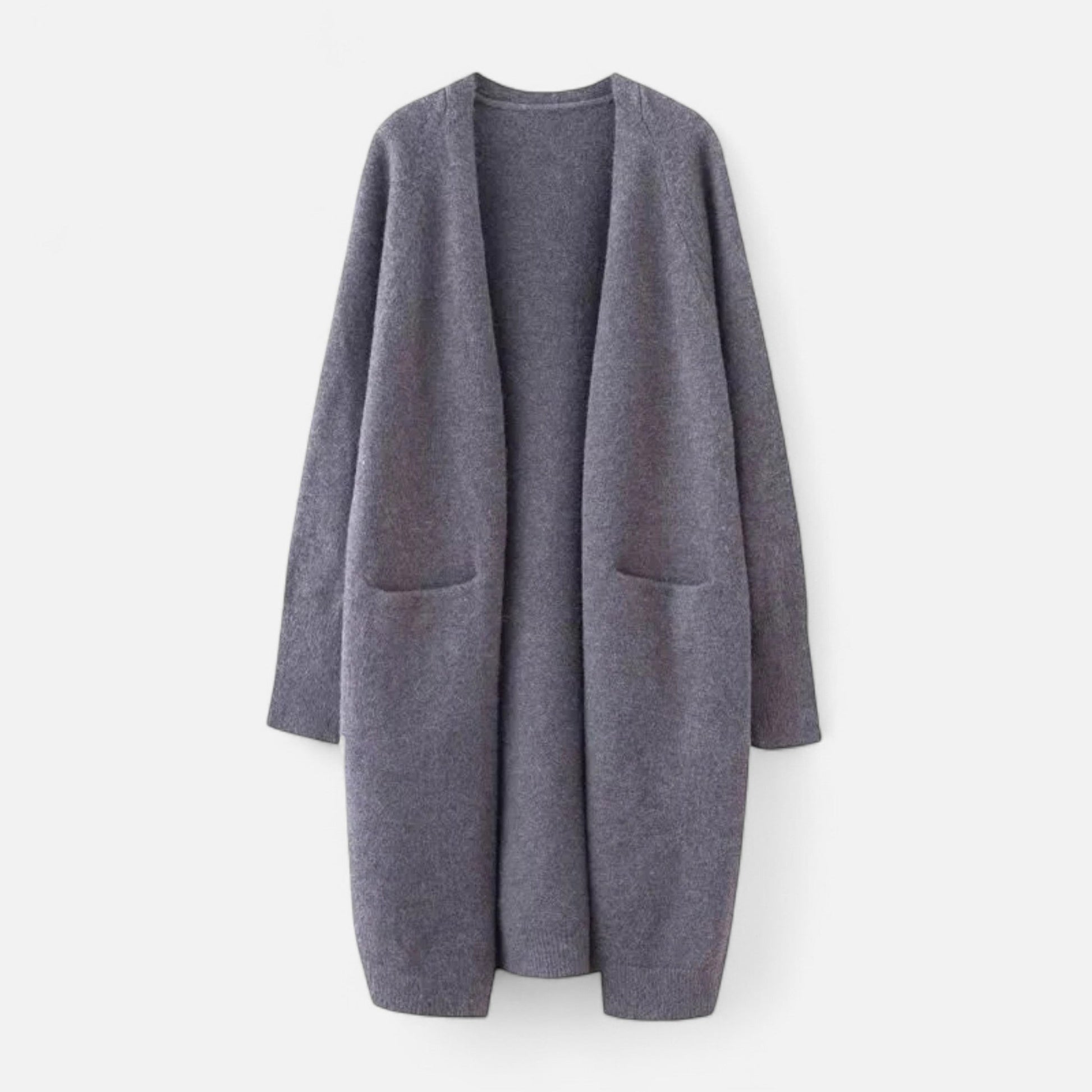 Women’s Casual Elegance Thick Layering Knit Warm Cardigan with V-Neckline