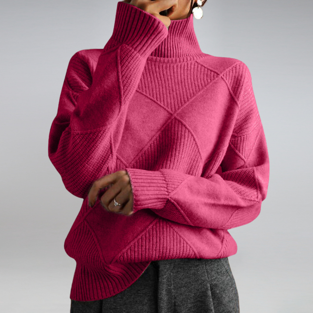 Women's Stylish Cashmere Roll Neck Thick Sweater