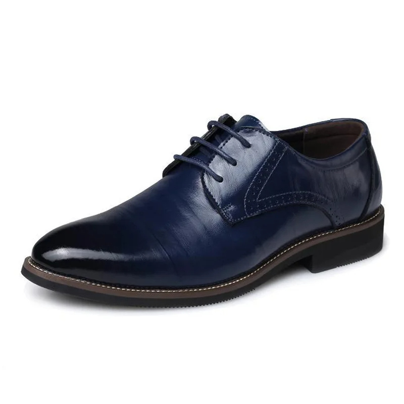 Men's Elegant Sleek Business Formal Shoes with Lace-Up Closure