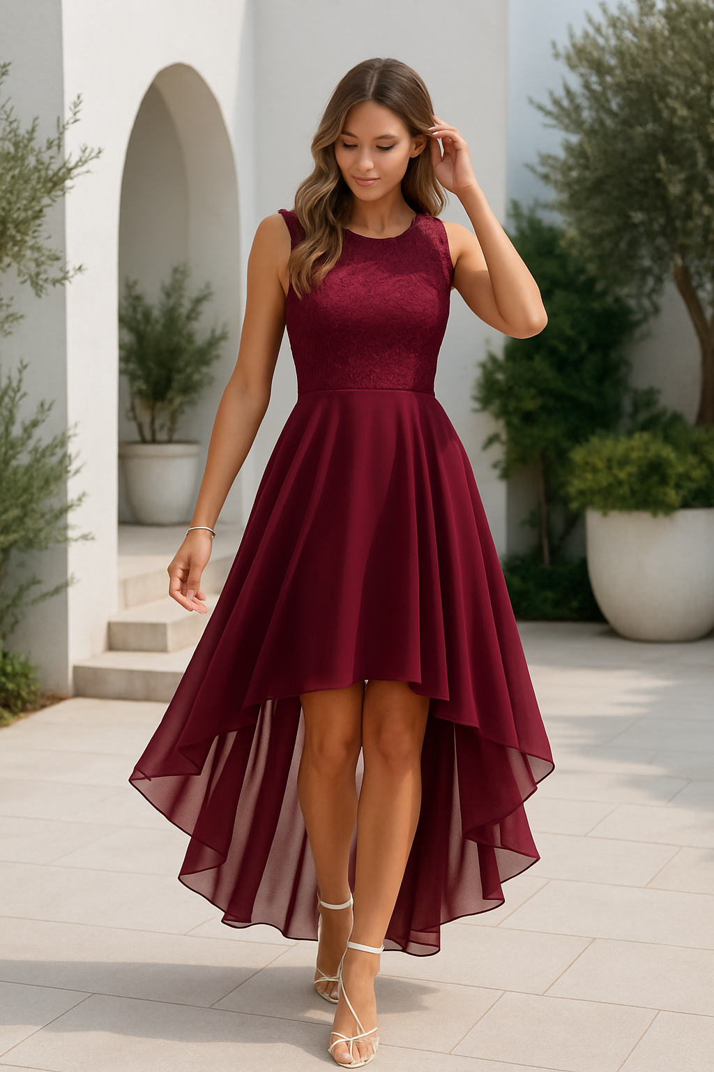 Women's Flattering High Low Party Wedding Guest Dresses