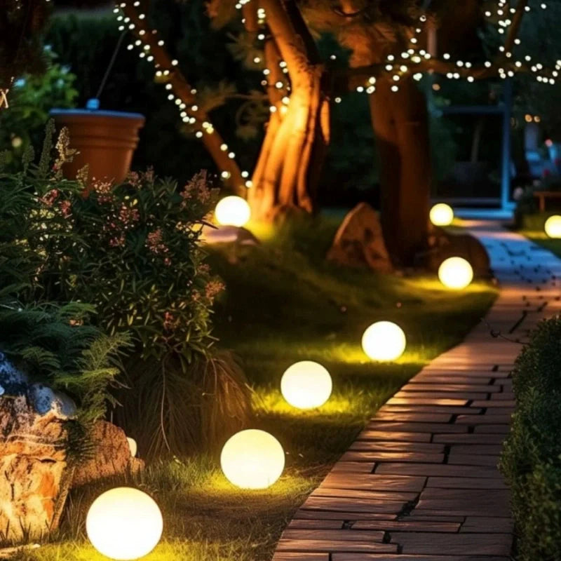 Outdoor Sphere Light Solar Color Changing Garden Orb Remote Control - Image 5