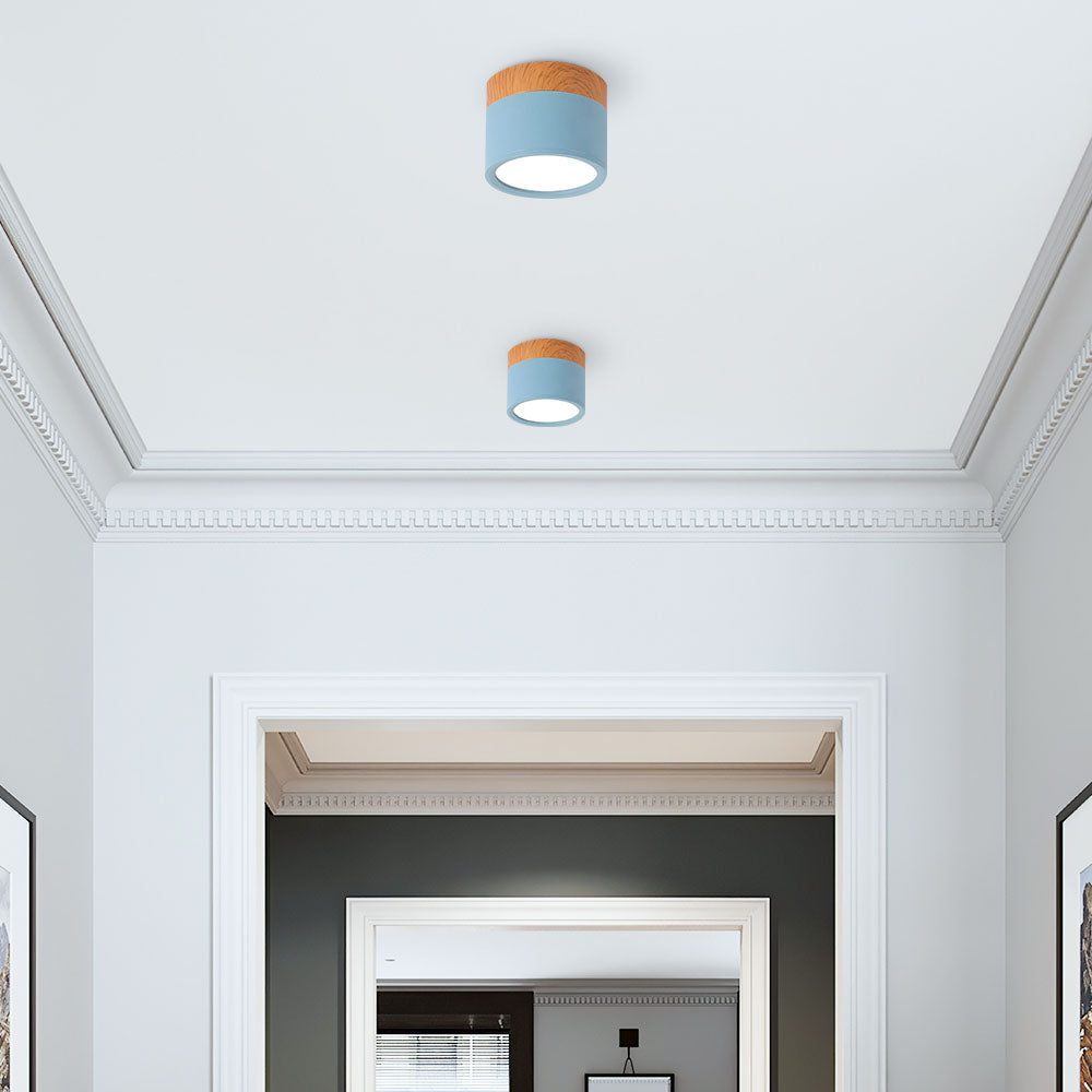 Compact functional round LED ceiling lamp - Ideal for hallways, entryways, and spaces