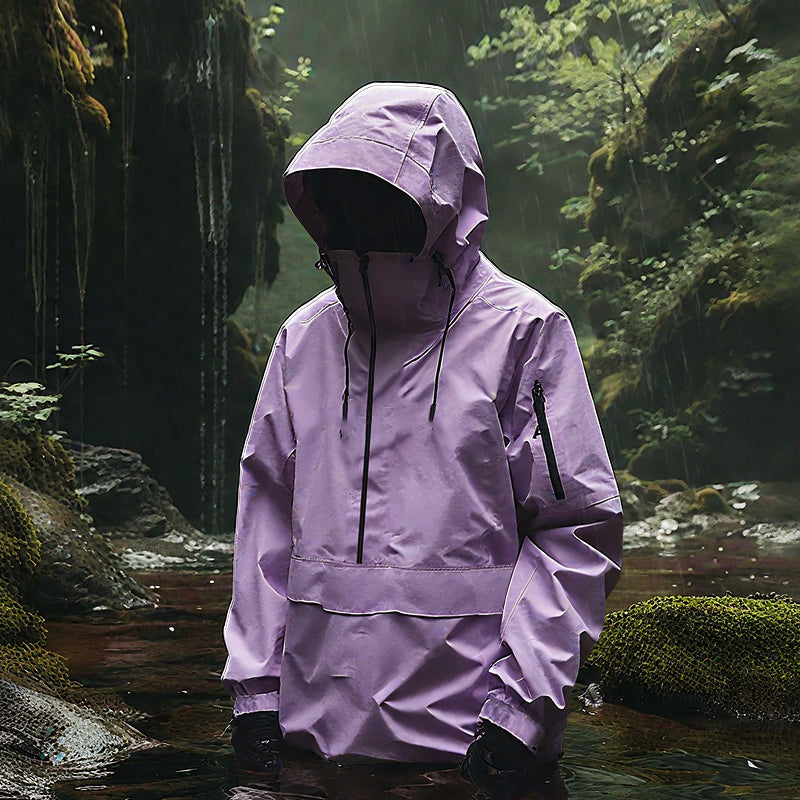 Women's 3 in 1 Waterproof Jacket Hooded Windproof Winter Rain Coat - Image 4