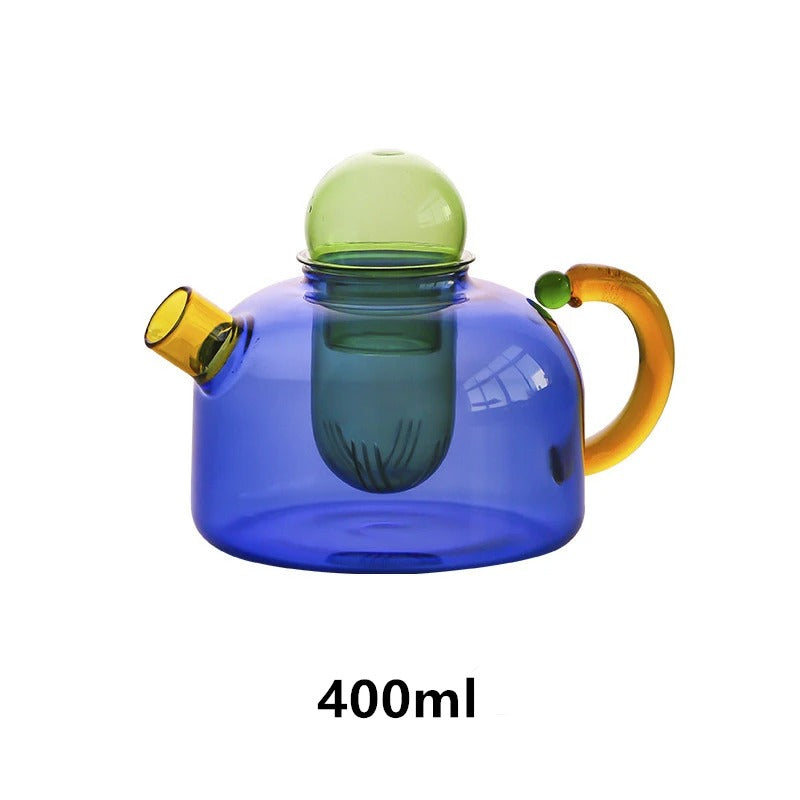 Modern Clear Tokyo Glass Teapot with Matching Cup