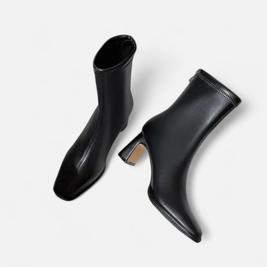 Women’s Classic Sturdy Thick Heel Square-Toe Ankle Boots